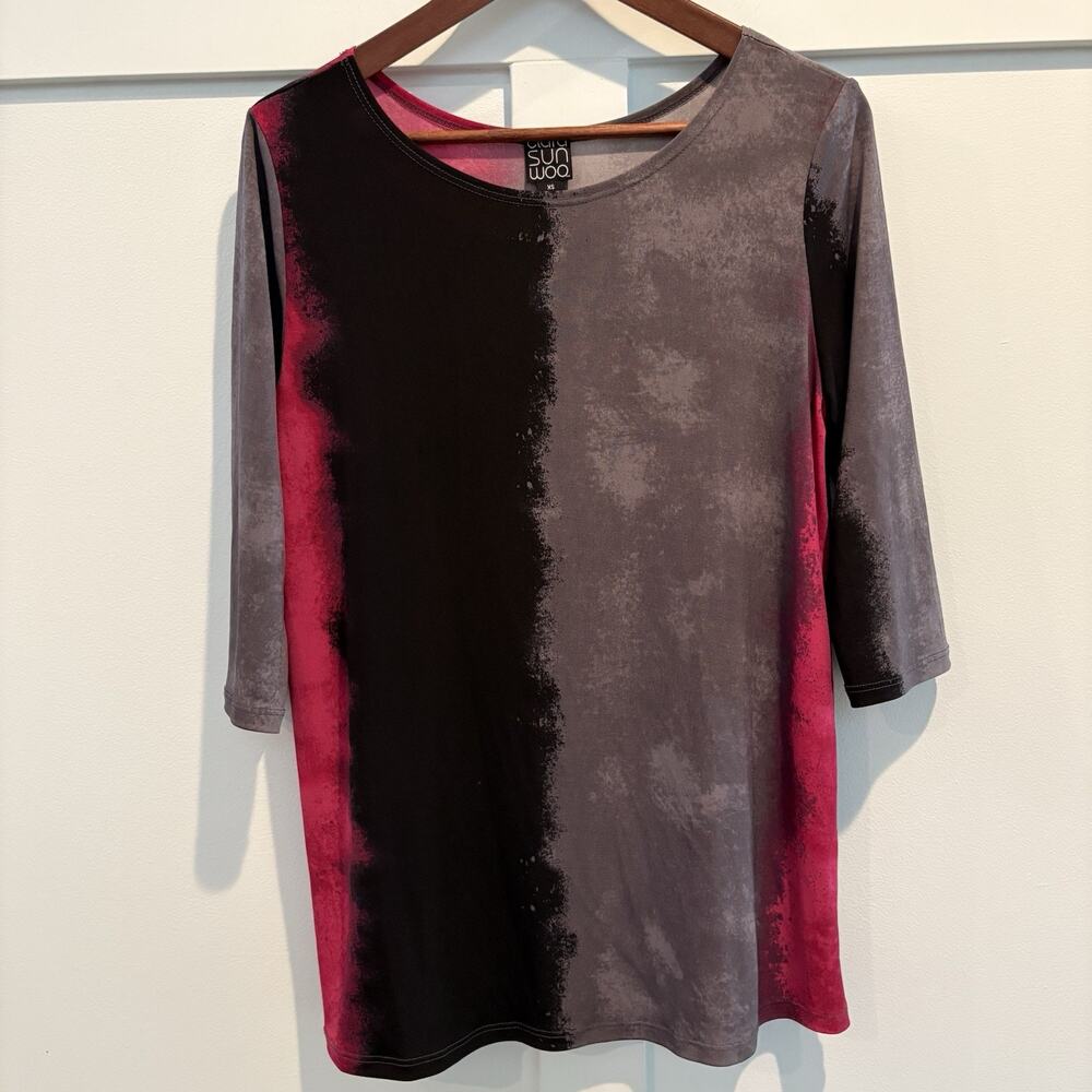 Clara Sun Woo Tunic Women XS Black Pink Whimsigoth‎ Fairy Grunge Witchy Slinky